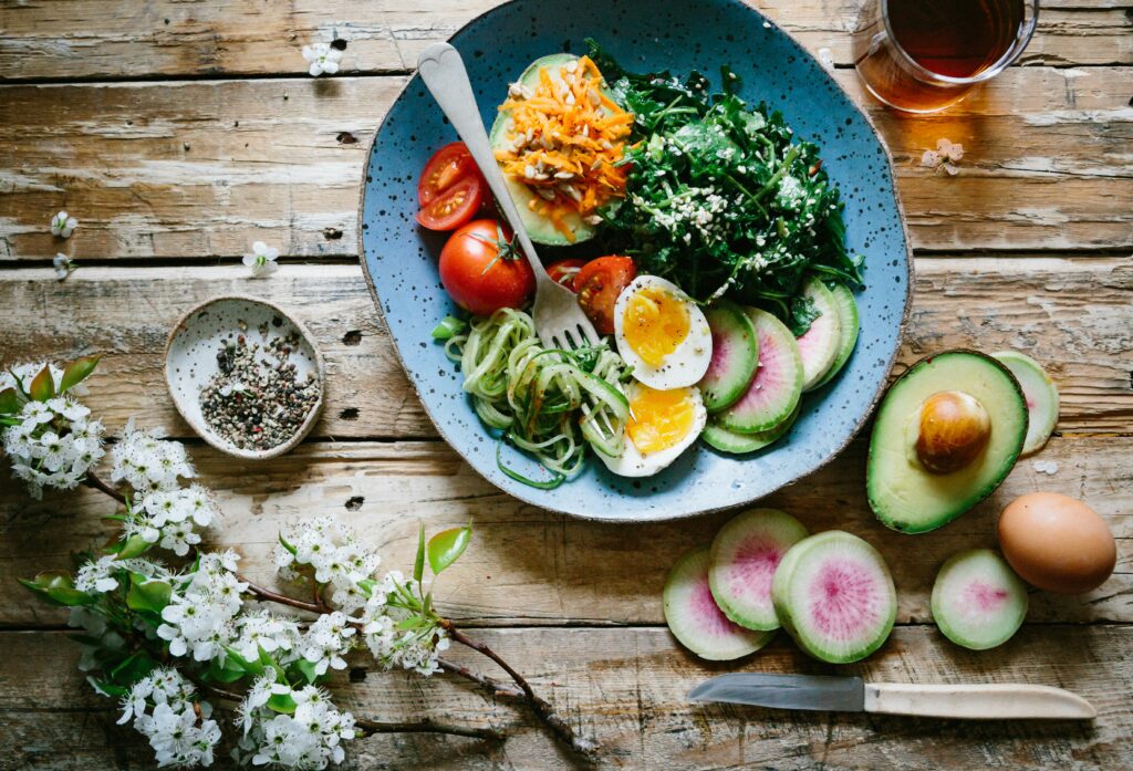 plate of healthy colorful food