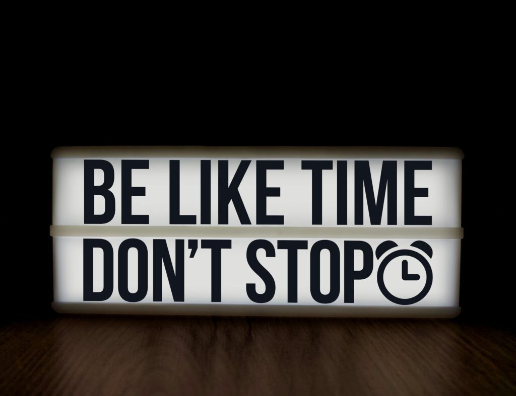 A don't stop encouraging sign